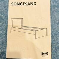 letto singolo IKEA SONGESAND.Bianco 120x200