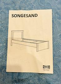 letto singolo IKEA SONGESAND.Bianco 120x200
