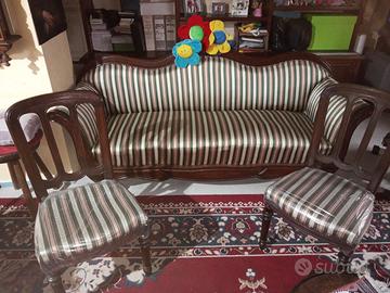 divano due sedie primi 900 noce luigi filippo XVI