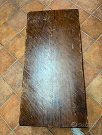 Tavolino da fumo rustico in legno massiccio