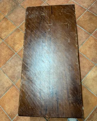 Tavolino da fumo rustico in legno massiccio