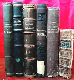 6 Libri antichi 700, 800 e 900 Lotto Spiritualità.