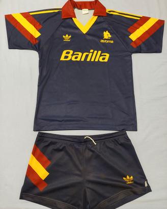 Terza maglia e pantaloncino AS Roma blu 1991-92