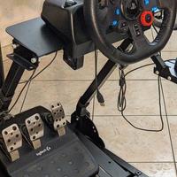 logitech g29 + supporto in metallo