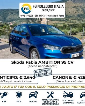 SKODA FABIA Ambition 95 CV - Rent to Buy