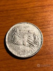 Monteta 500 lire bighe