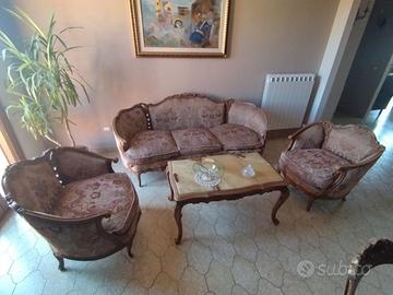 Set divano 3 posti + 2 poltrone anni 70