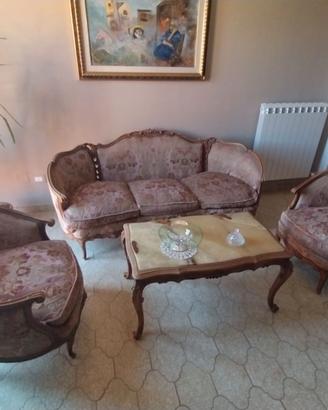 Set divano 3 posti + 2 poltrone anni 70