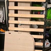 Struttura letto singolo con rete doghe in legno