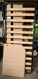 Struttura letto singolo con rete doghe in legno