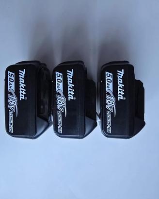 3X Batterie Makita 18V 5Ah Nuove 