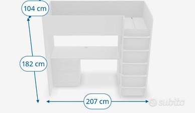 Letto a soppalco Ikea  SMāSTAD