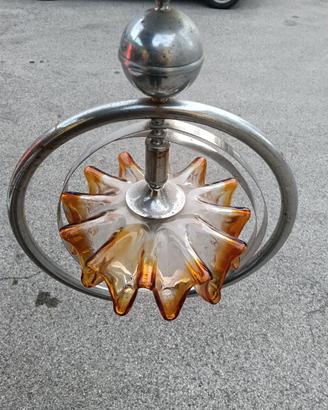Lampada anni 70 con vetro Murano