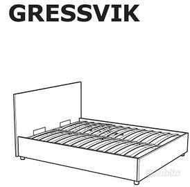 letto contenitore Ikea Gresswik 140x200