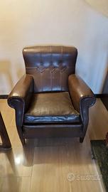 Poltrona Club Vintage in Pelle