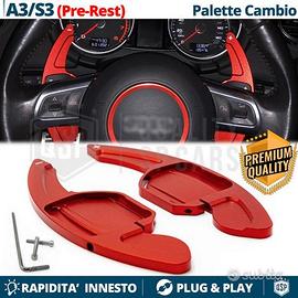 PALETTE Cambio Volante per AUDI A3 8V Leve Rosse