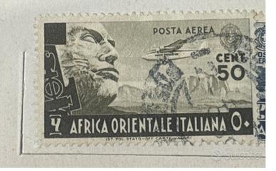 Francobollo di posta aerea africa orientale italia