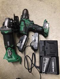 Trapano + smerigliatrice Hikoki 18v