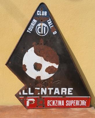 Insegna Tabella Smaltata CTI Touring Club Italiano