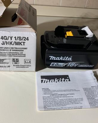Batteria makita 18 v 6 ah