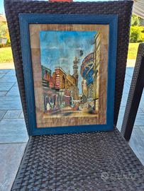 Quadro incorniciato con  papiro
