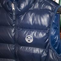 Smanicato in piuma blu marino