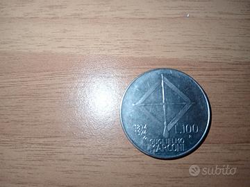 monete 100 lire del 1874