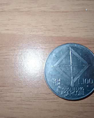 monete 100 lire del 1874