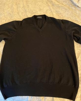 Maglione uomo nero pura lana