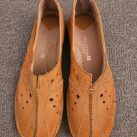 Scarpe in pelle slip-on color senape (38)