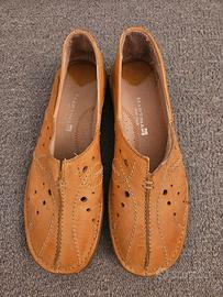 Scarpe in pelle slip-on color senape (38)