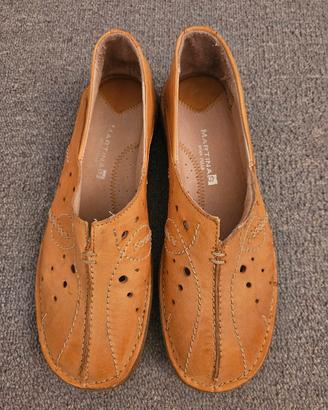 Scarpe in pelle slip-on color senape (38)