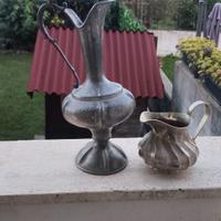 Vaso brocca battuto a mano vintage