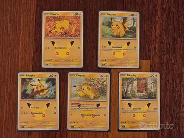 Set 5 carte Pikachu