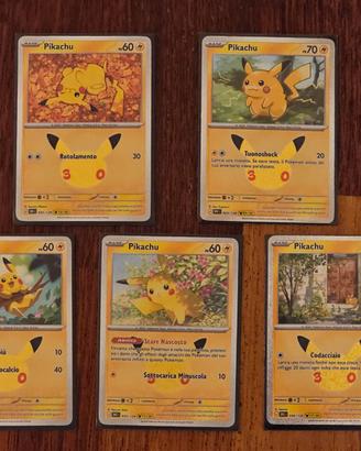 Set 5 carte Pikachu