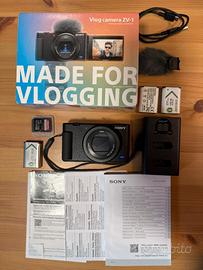Sony ZV-1 Vlogging Camera-PARI AL NUOVO– Full Kit