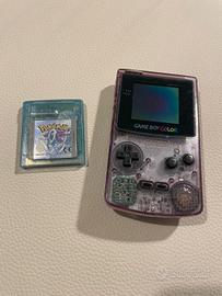 Gameboy Color viola trasparente + Pokemon
