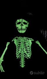 Felpa Halloween Scheletro Fluorescente
