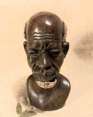 Busto in pietra arte africana