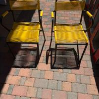 Coppia Sedie vintage gialle