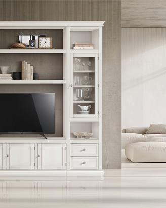 PARETE TTREZZATA IDEALE COME PORTA TV E LIBRERIA