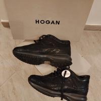 Hogan donna pelle scamosciata e glitter in vernice