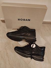 Hogan donna pelle scamosciata e glitter in vernice