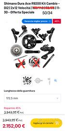 Gruppo shimano dura ace 9200 di2