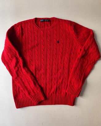 Ralph Lauren  - maglione rosso 100% cot - donna L
