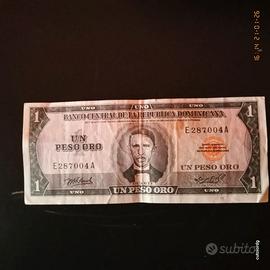 Banconota 1 Peso Oro Repubblica Dominicana 1976