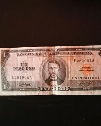 Banconota 1 Peso Oro Repubblica Dominicana 1976