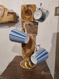 Porta tazze in legno 