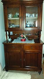 Credenza, mobile in legno, vetrina classica 