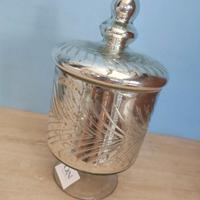 Contenitore in vetro argentato